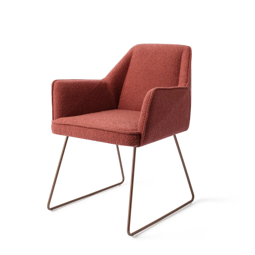 Jesper Home Tome eetkamerstoel Shabby Saffron slide rose