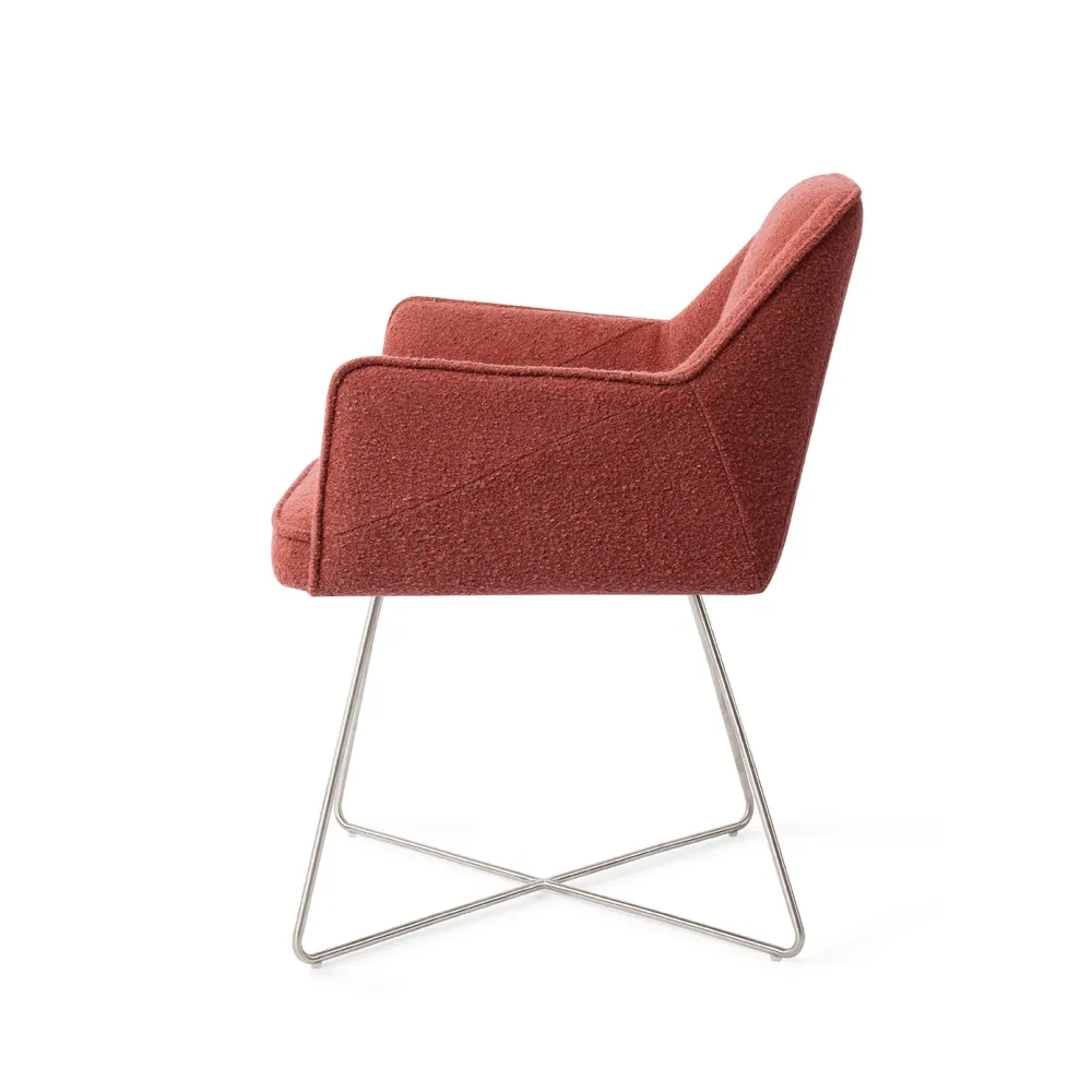 Jesper Home Tome eetkamerstoel Shabby Saffron cross steel