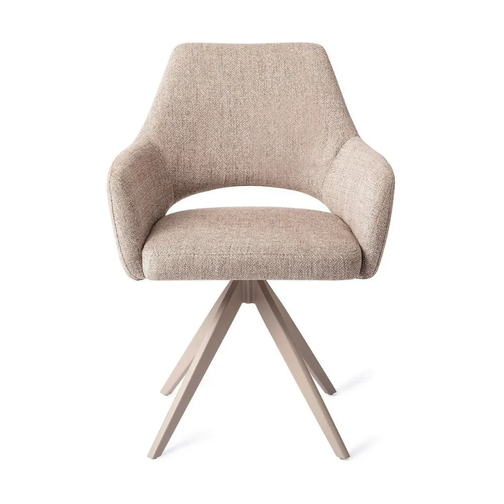 Jesper Home Yanai eetkamerstoel Biscuit Beach turn beige