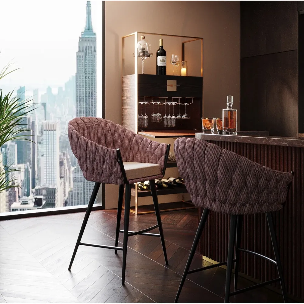 Kare Design Bar Kruk Knot - bruin