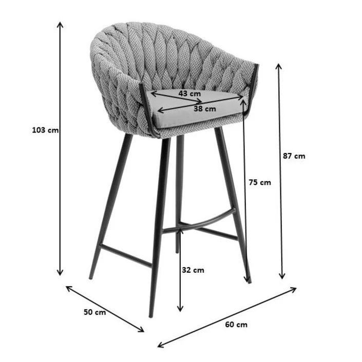 Kare Design Bar Kruk Knot - bruin
