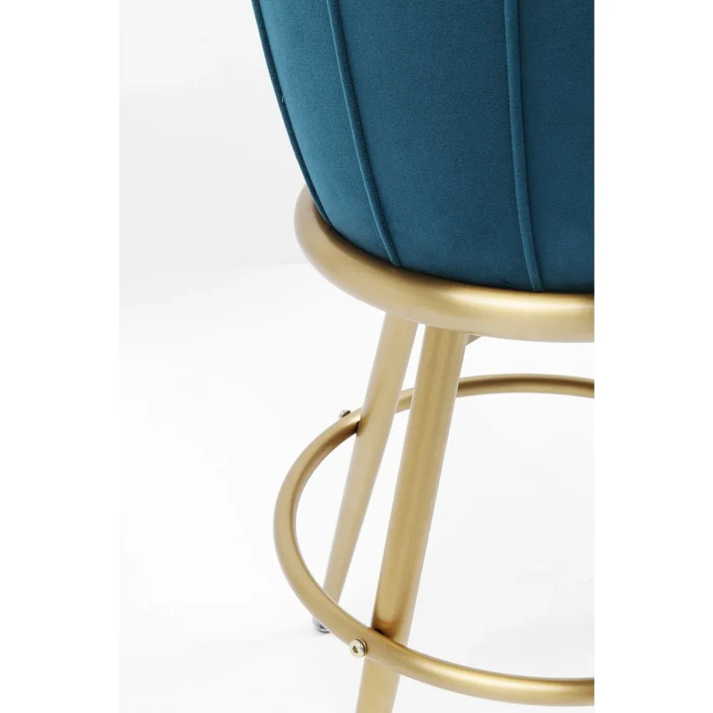 Kare Design Barkruk After Work - blauw - fluweel