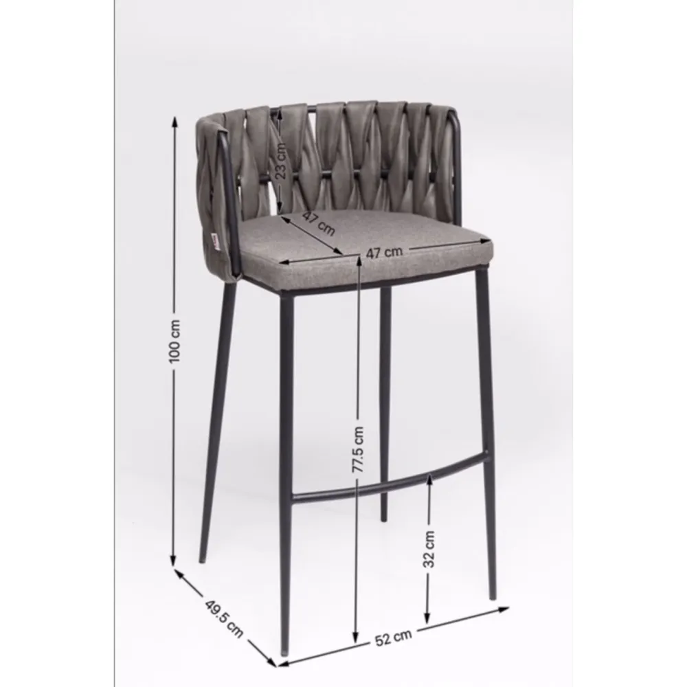 Kare Design Barkruk Cheerio - grijs