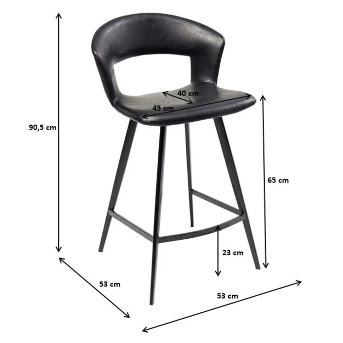Kare Design Barkruk Reunion - zwart
