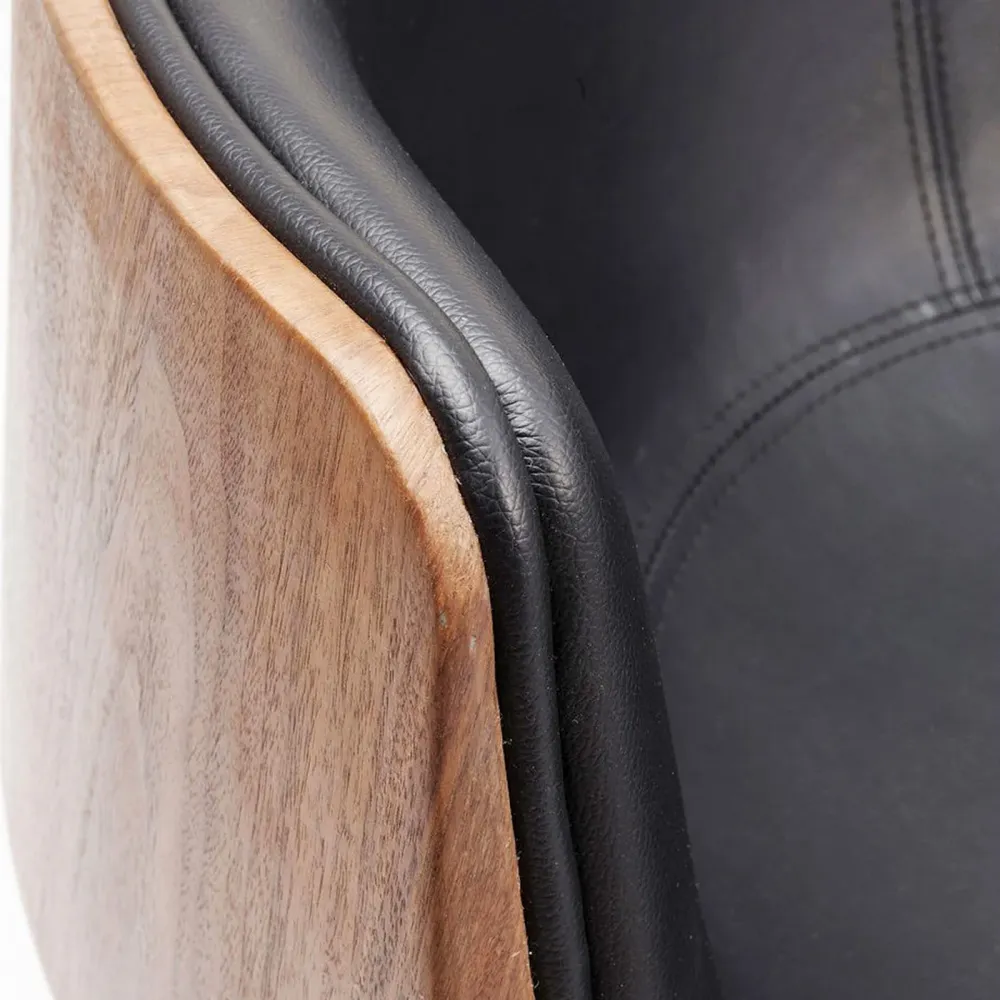 Kare Design Draaibare Bureaustoel Club Walnoot