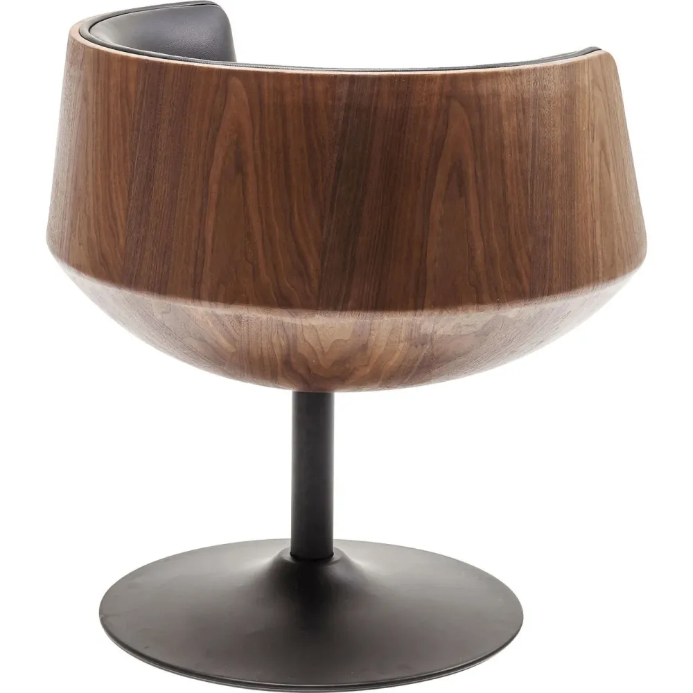Kare Design Draaibare Bureaustoel Club Walnoot