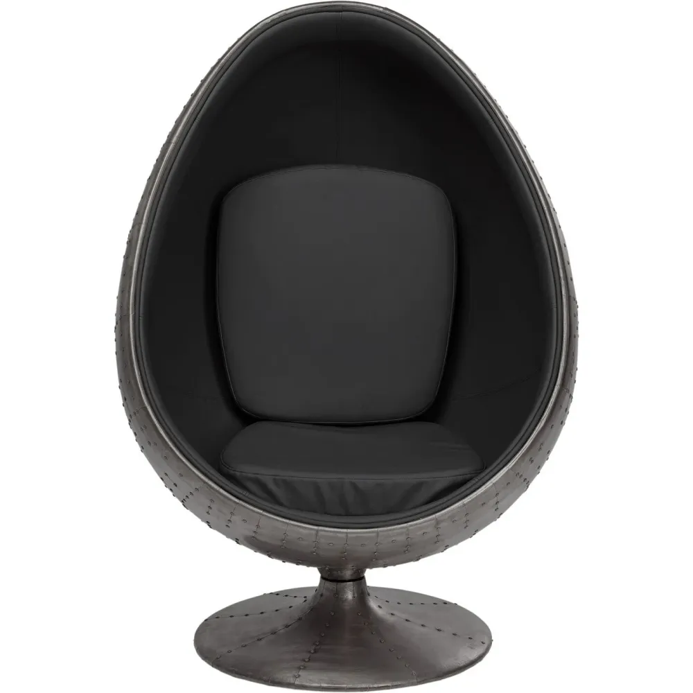 Kare Design Draaifauteuil Eye Ball fluweel zwart