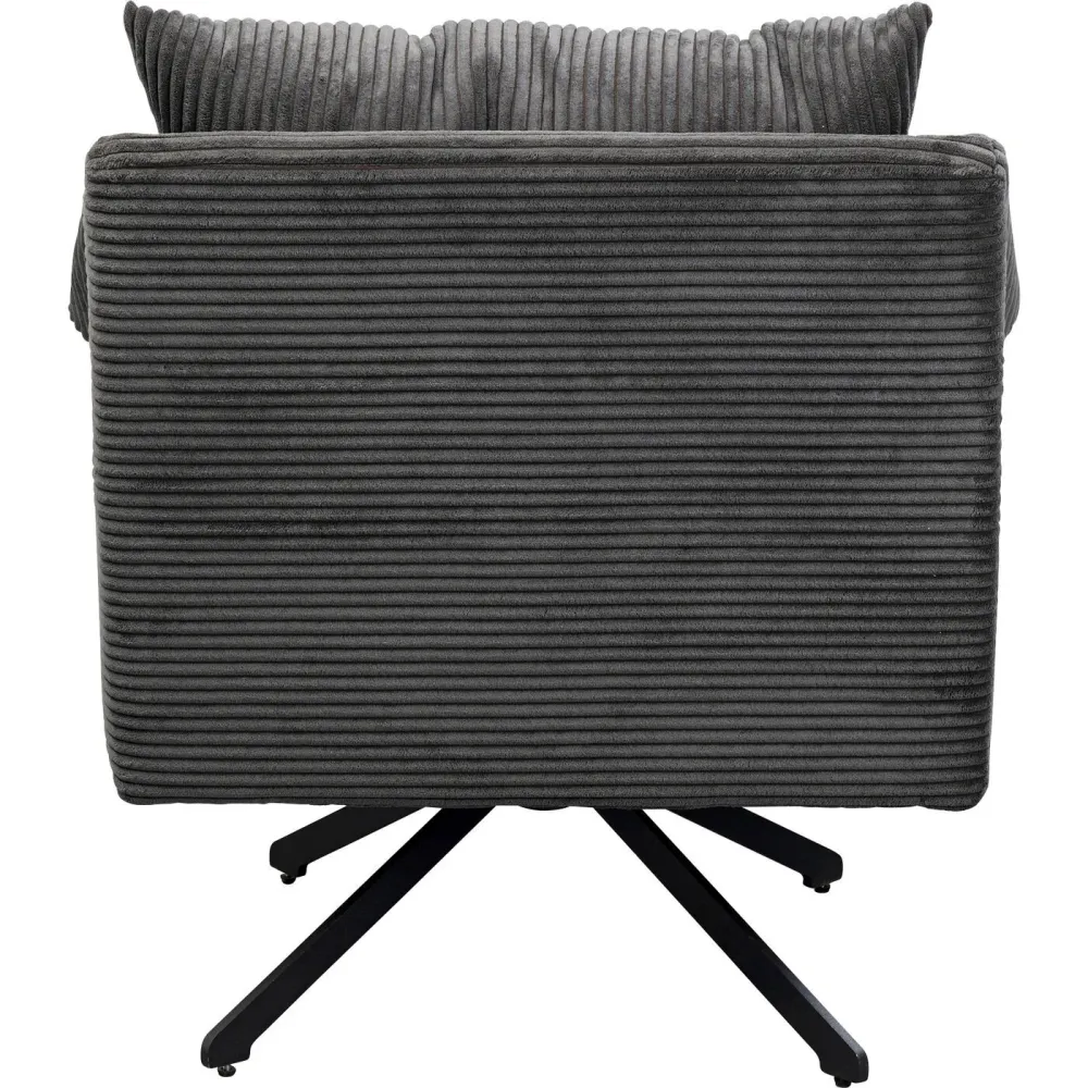 Kare Design Draaifauteuil Milo fluweel grijs