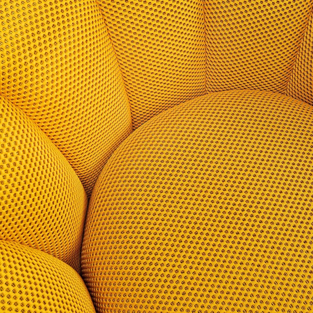 Kare Design Draaifauteuil Peppo Bloom geel