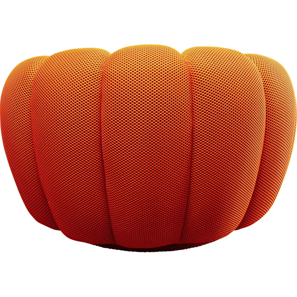Kare Design Draaifauteuil Peppo Bloom oranje