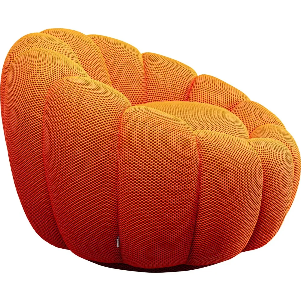 Kare Design Draaifauteuil Peppo Bloom oranje
