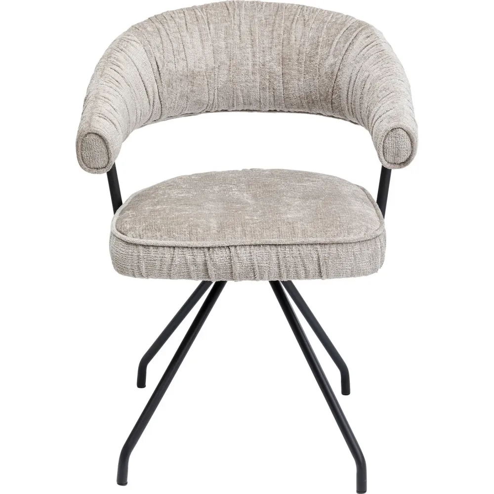 Kare Design Draaistoel met armleuningen Arabella grijs