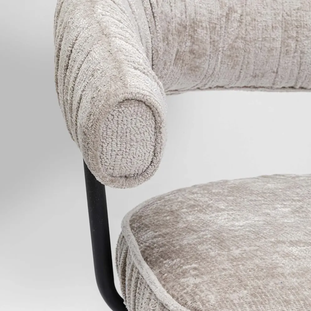 Kare Design Draaistoel met armleuningen Arabella grijs