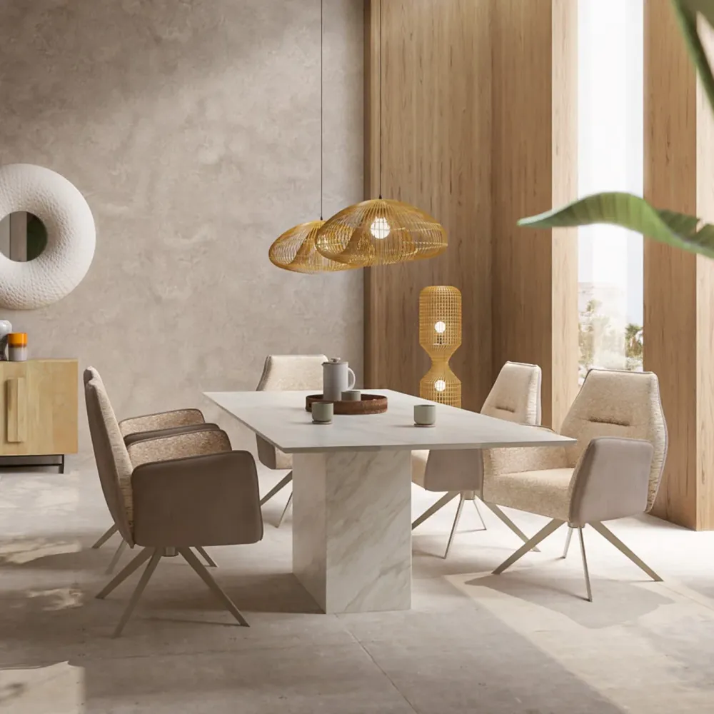 Kare Design Draaistoel met armleuningen Liverpool beige