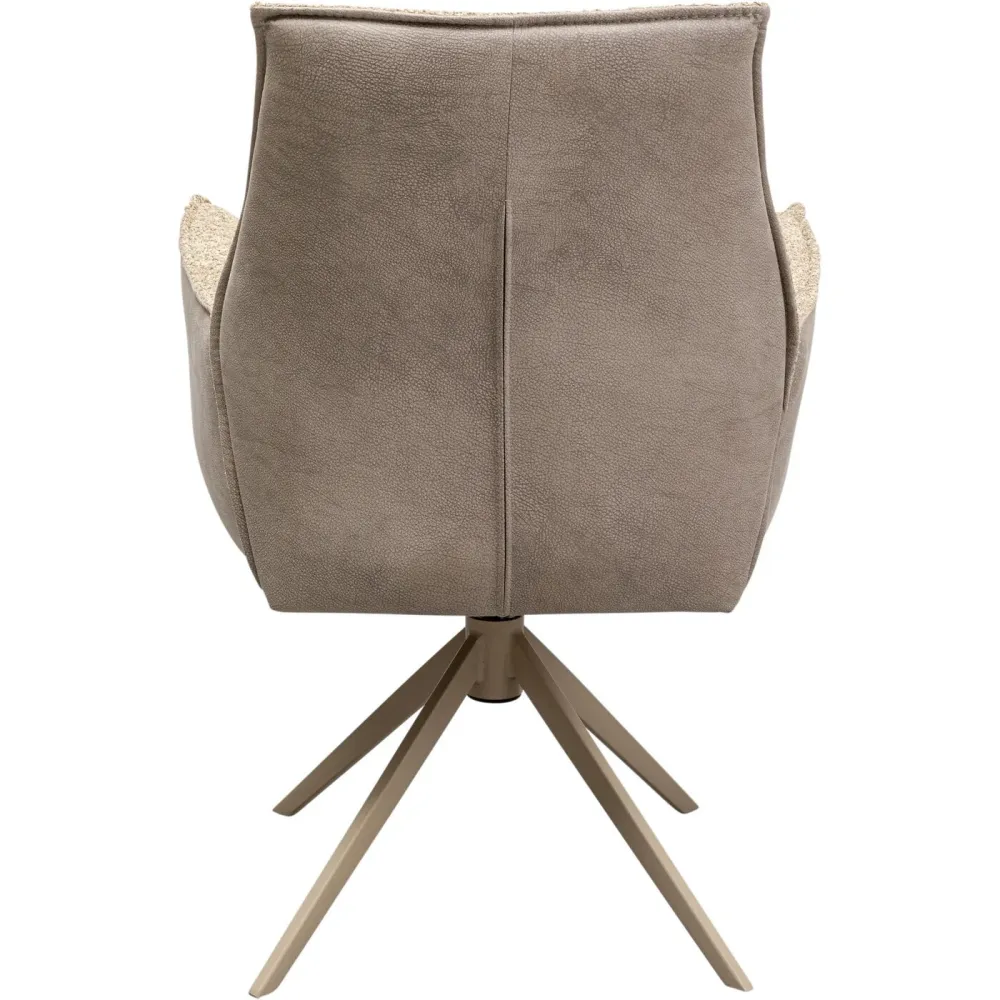 Kare Design Draaistoel met armleuningen Liverpool beige