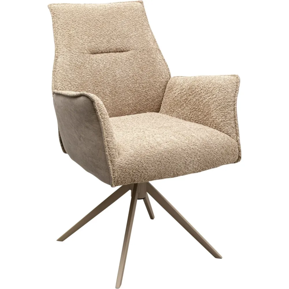 Kare Design Draaistoel met armleuningen Liverpool beige