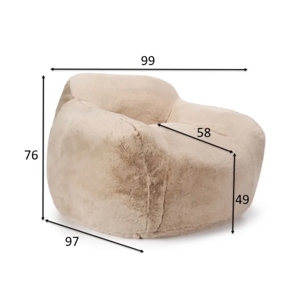 Kare Design Fauteuil Mika 99cm creme