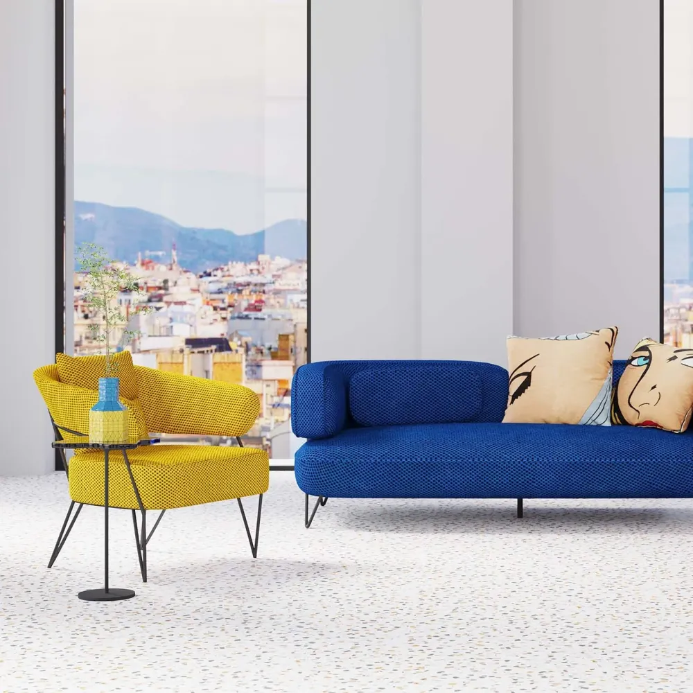 Kare Design Fauteuil Peppo geel