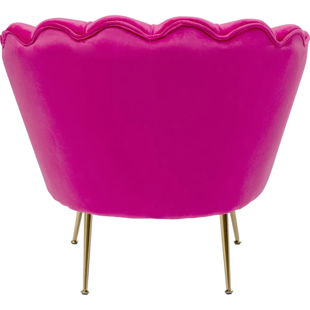 Kare Design Fauteuil Water Lily fluweel fuchsia