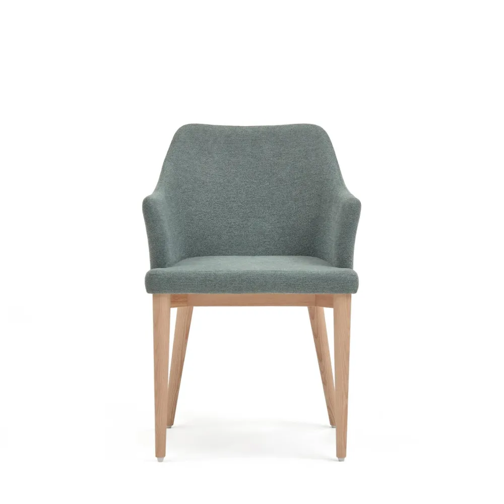 Kave Home Croft eetkamerstoel chenille Groen