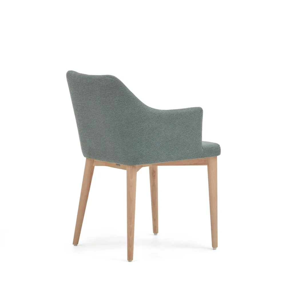 Kave Home Croft eetkamerstoel chenille Groen