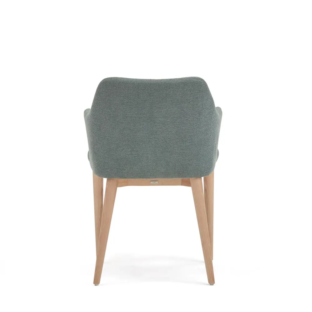 Kave Home Croft eetkamerstoel chenille Groen