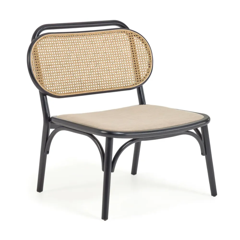 Kave Home Doriane fauteuil Zwart