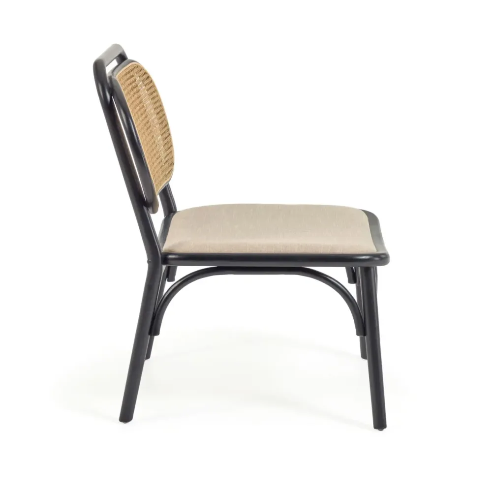 Kave Home Doriane fauteuil Zwart