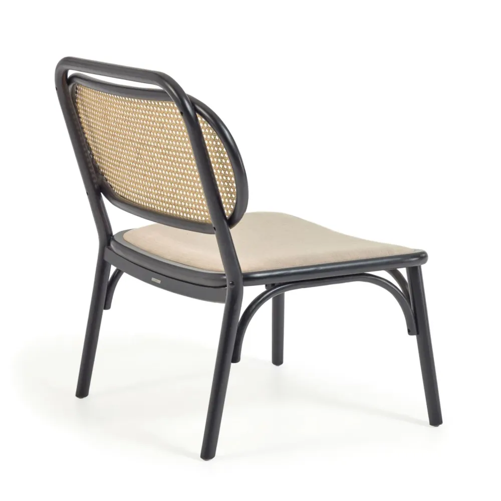Kave Home Doriane fauteuil Zwart