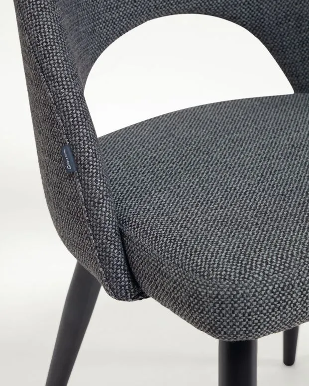 Kave Home Mael eetkamerstoel Donkergrijs