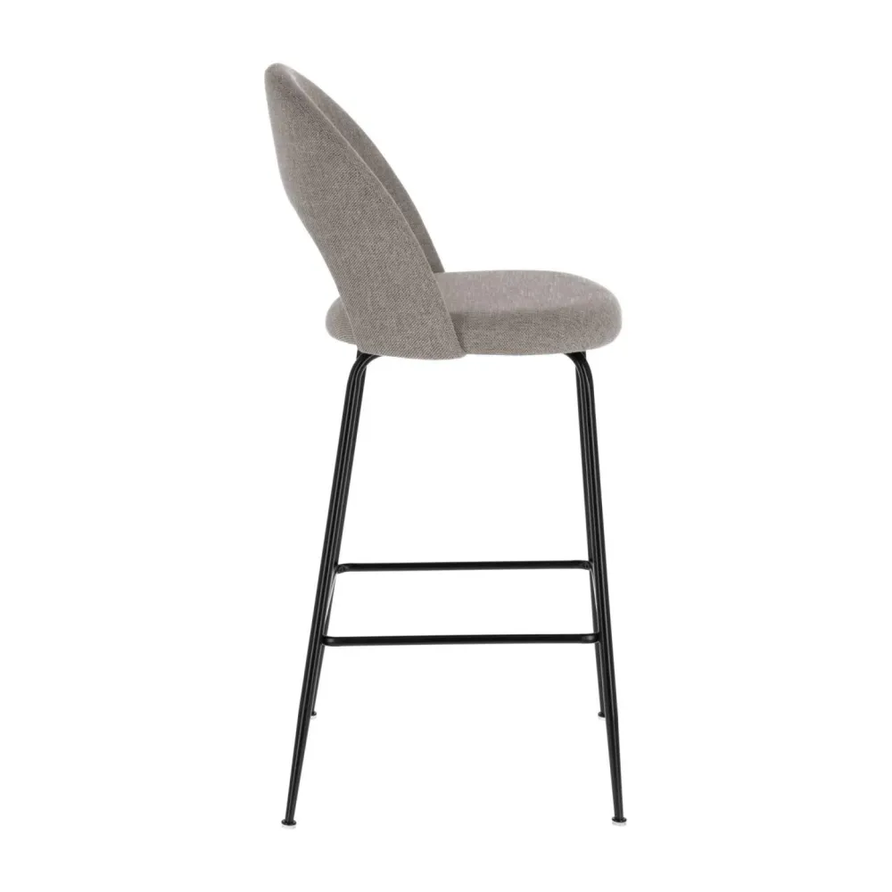 Kave Home Mahalia barkruk H63 Lichtgrijs