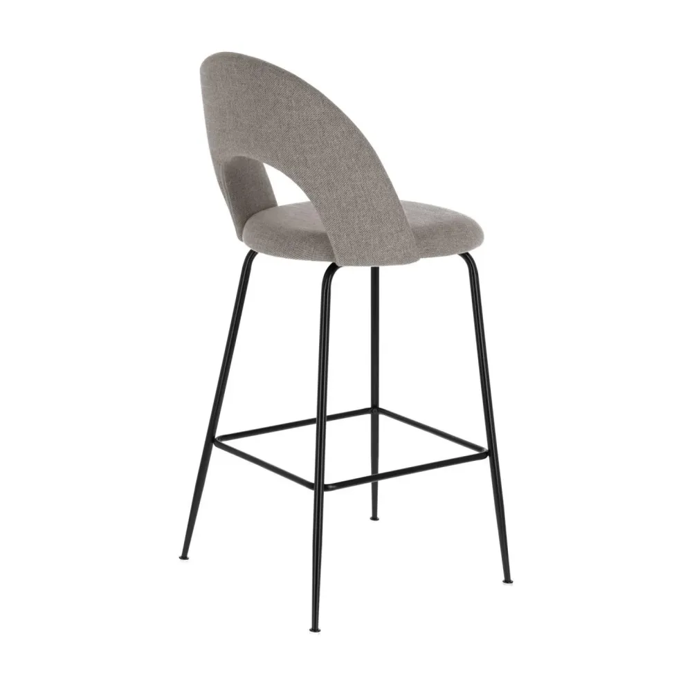 Kave Home Mahalia barkruk H63 Lichtgrijs