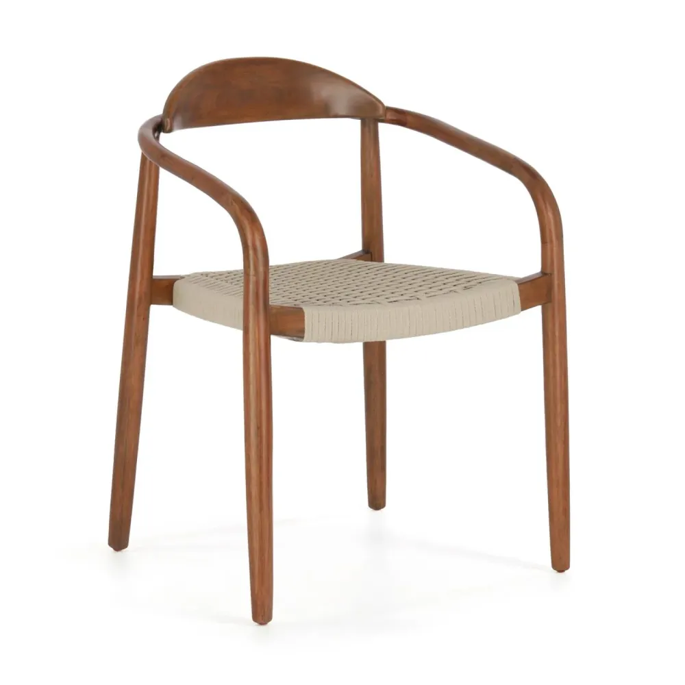 Kave Home Nina armstoel Walnoot