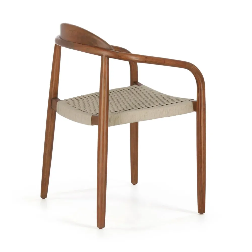 Kave Home Nina armstoel Walnoot