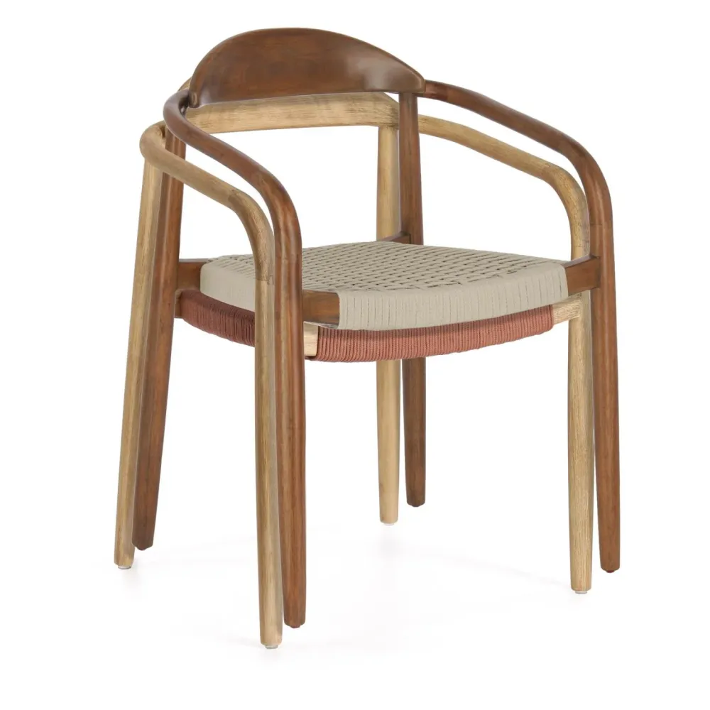 Kave Home Nina armstoel Walnoot