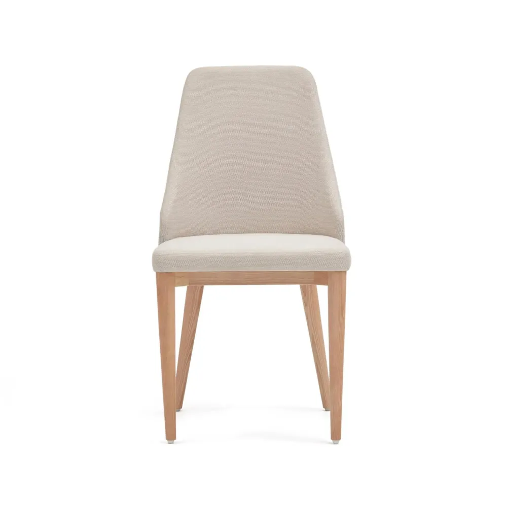 Kave Home Rosie eetkamerstoel chenille Beige