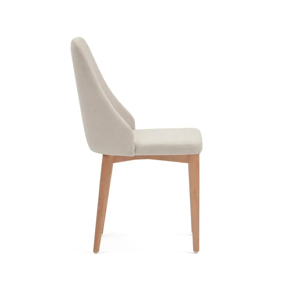 Kave Home Rosie eetkamerstoel chenille Beige