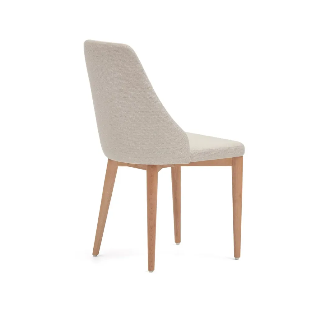 Kave Home Rosie eetkamerstoel chenille Beige