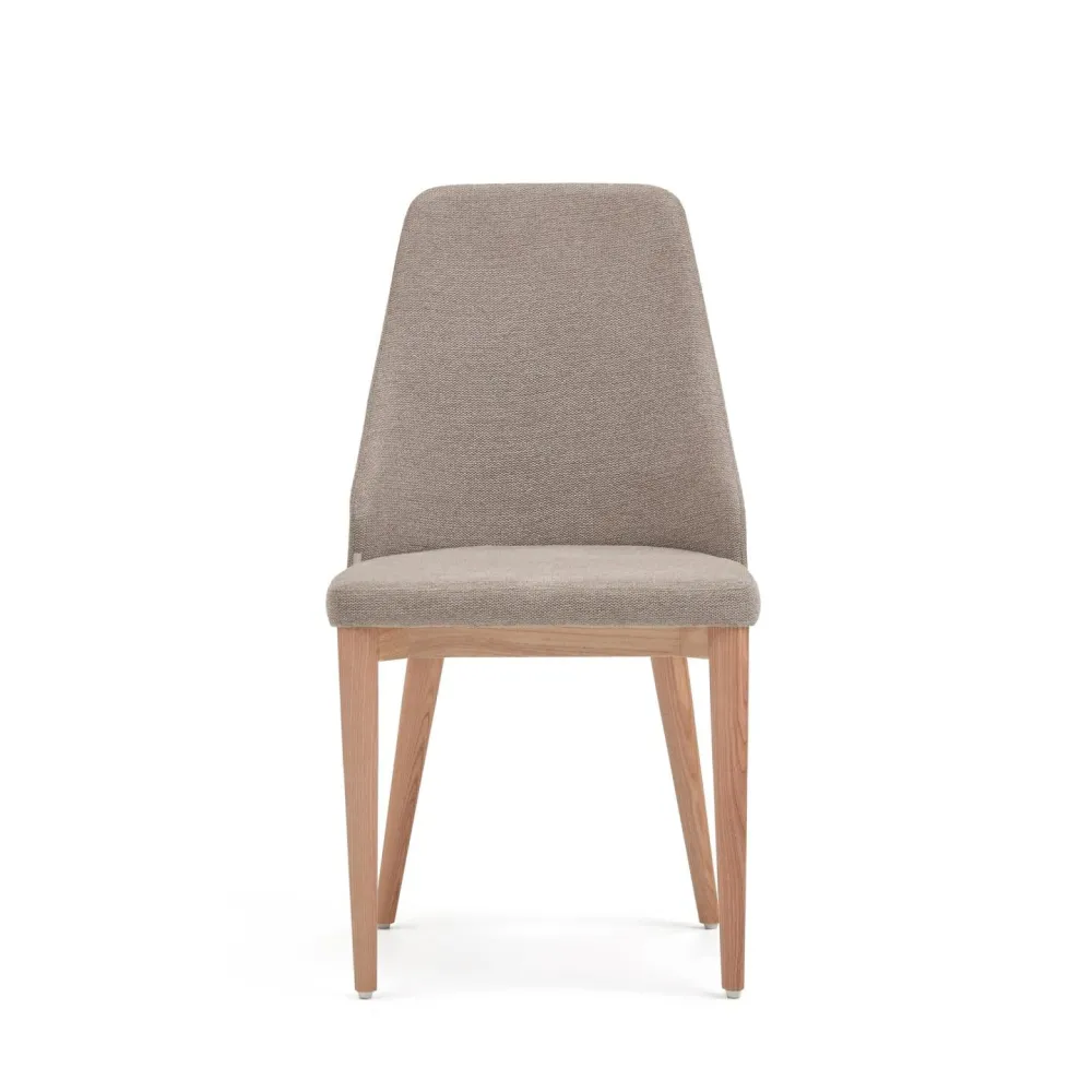 Kave Home Rosie eetkamerstoel chenille Bruin