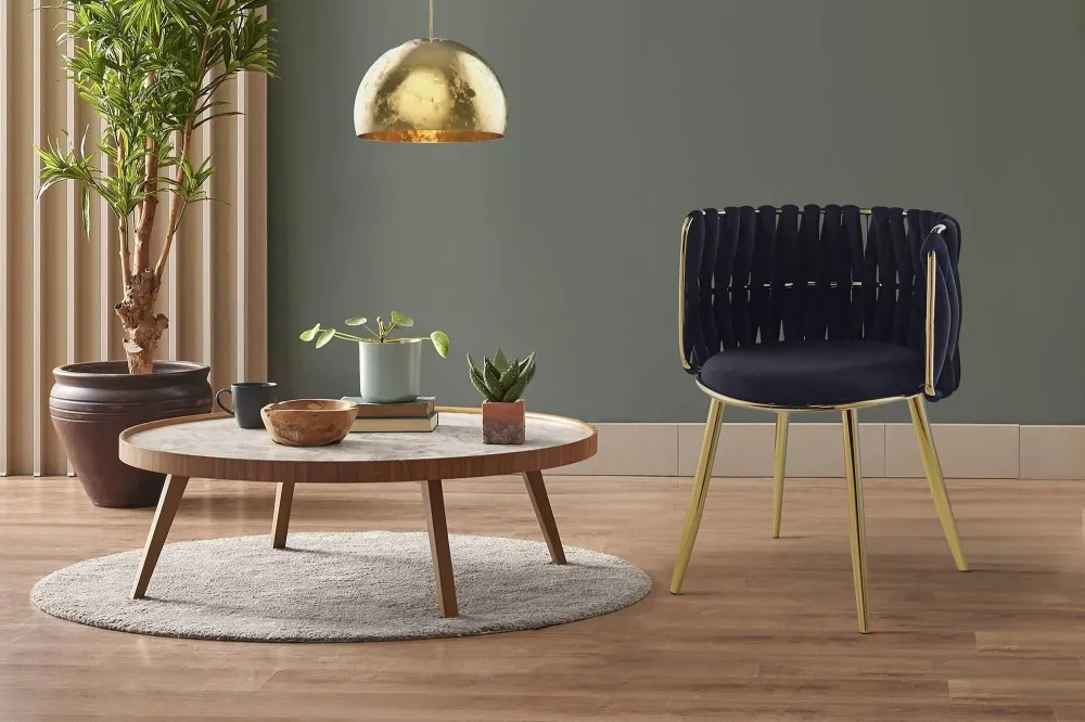 Set van 2 eetkamerstoelen Melly velvet Kayoom