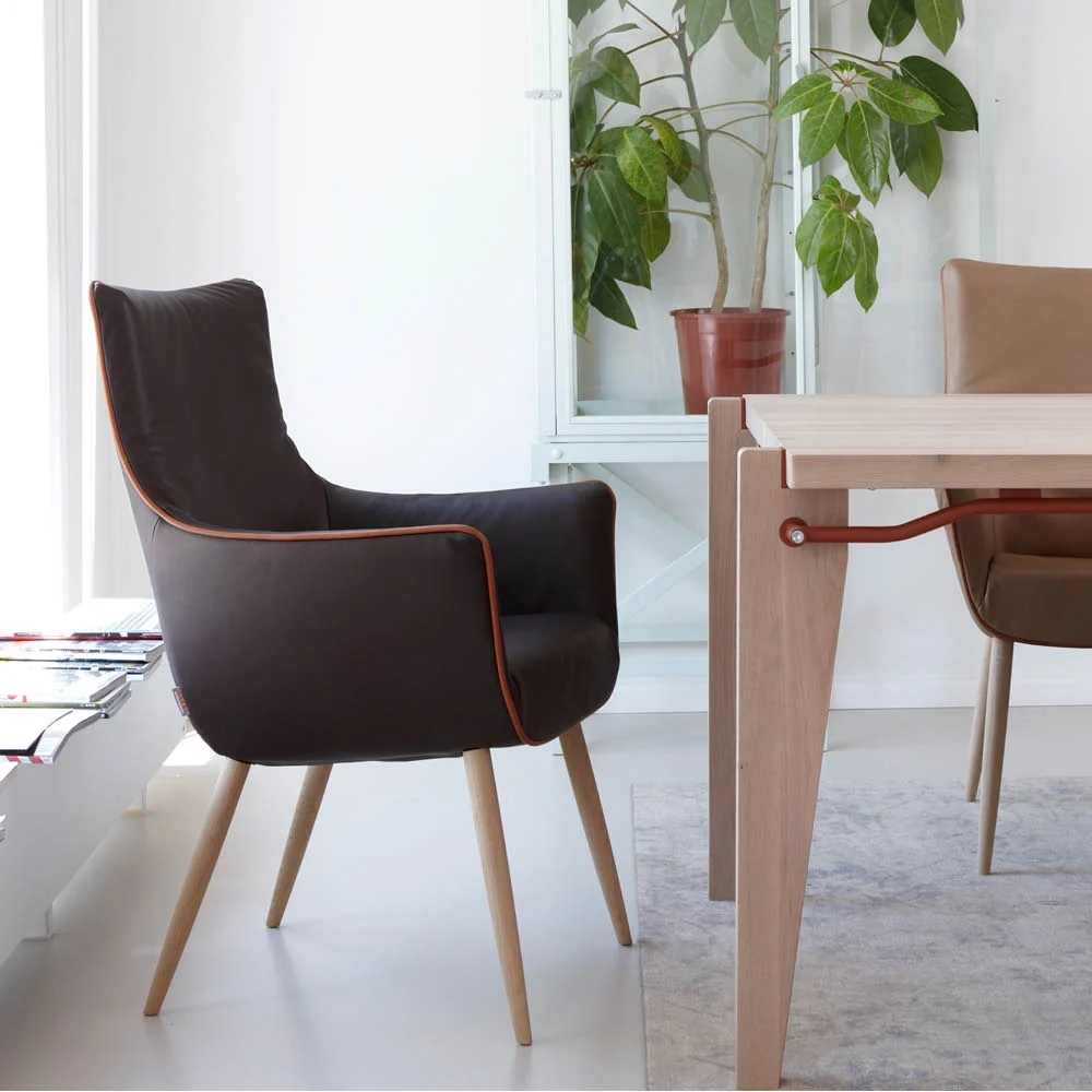 LABEL Vandenberg Chief eetkamerstoel leder Beige