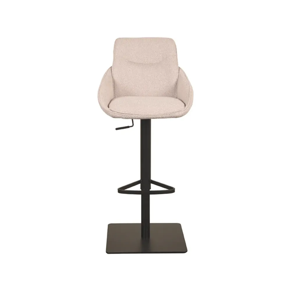 LABEL51 Barkruk Beauty - Naturel Bouclé - Zithoogte 55–82cm