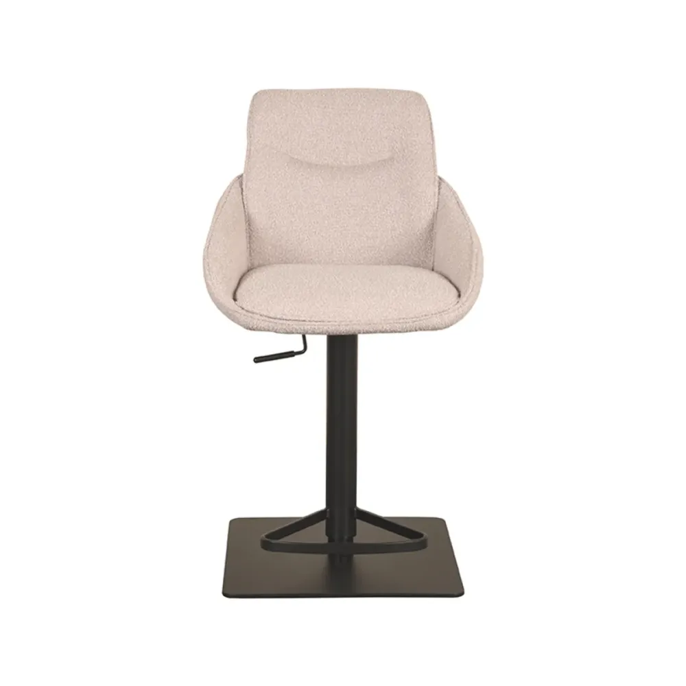 LABEL51 Barkruk Beauty - Naturel Bouclé - Zithoogte 55–82cm