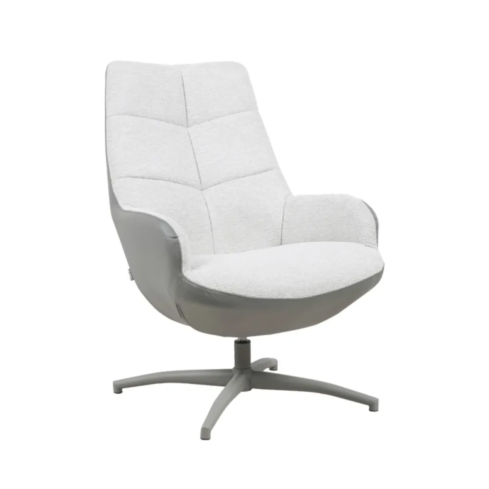 LABEL51 Draaifauteuil Winston - Naturel - 73x82x106cm
