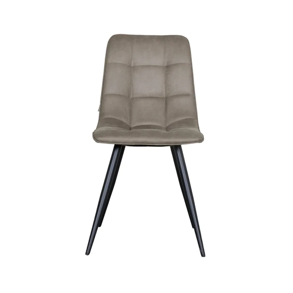 LABEL51 Eetkamerstoel Bistro - Taupe/Zwart - Set van 4