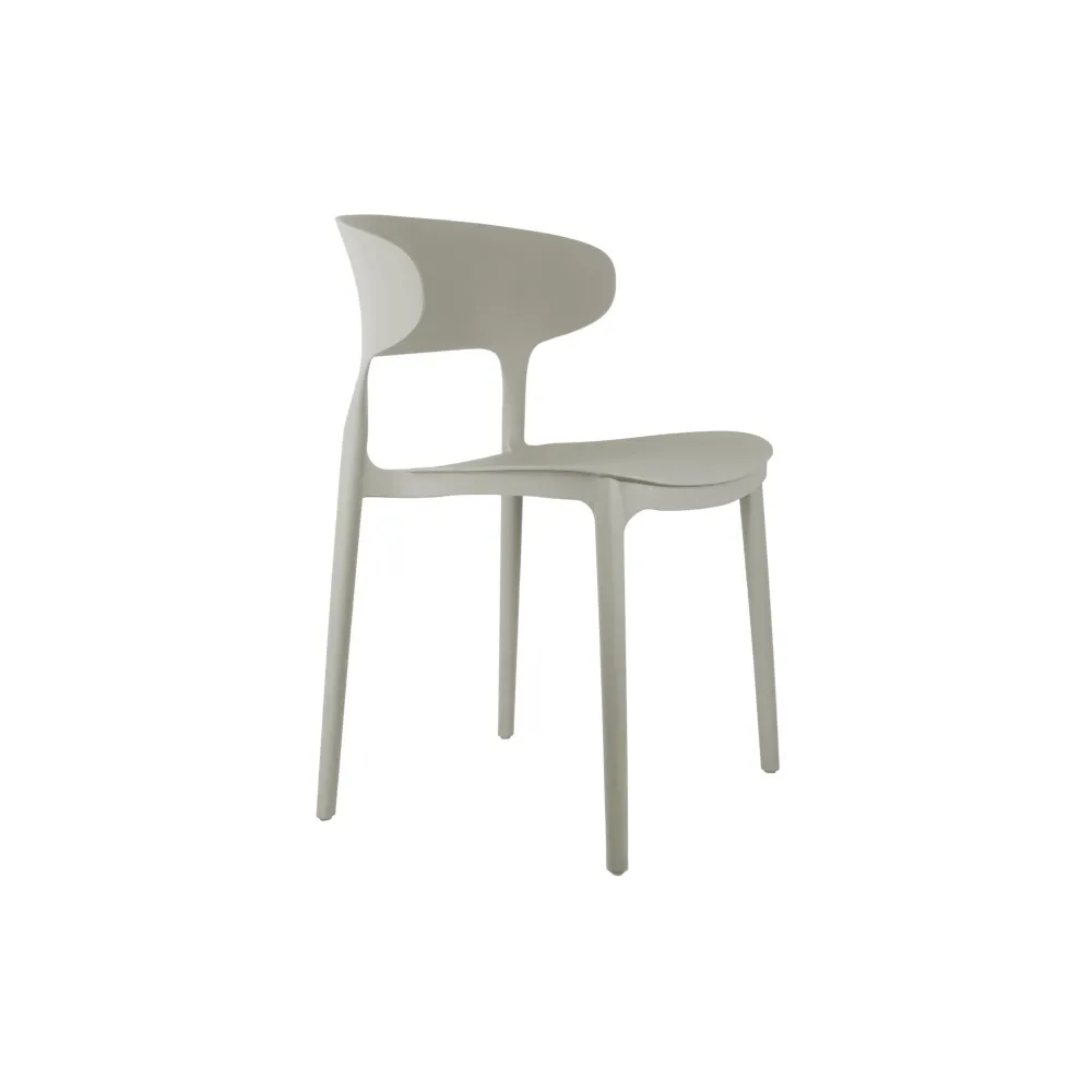 Leitmotiv stoel Fain - grijs - 50x40.5x75cm