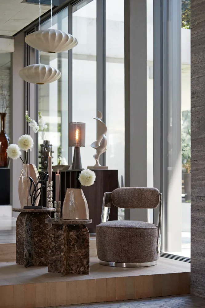 Light & Living stoel KEMENA - 65x68x77cm - grijs