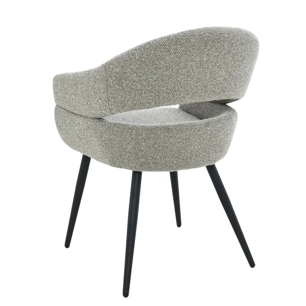 Livingfurn eetkamerstoel Megan - taupe - set van 2 - 62x58x85