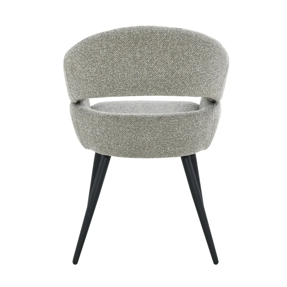 Livingfurn eetkamerstoel Megan - taupe - set van 2 - 62x58x85