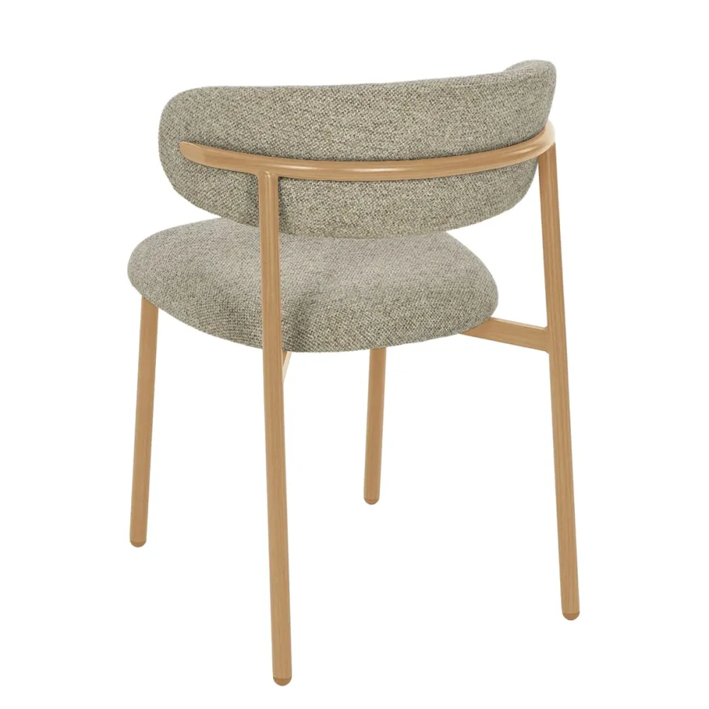 Livingfurn eetkamerstoel Micah - beige - set van 2 - 58x54.4x78